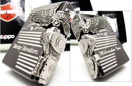 Harley Davidson 3 Sides Big Eagle Metal HDP-25 Zippo MIB - £83.20 GBP