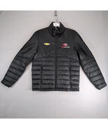 Eddie Bauer Rev Racing Chevrolet Black Puffer Jacket Men&#39;s M Full Zip NA... - $661.50 MXN