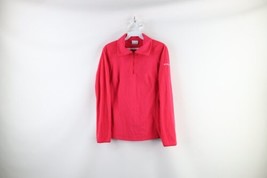Vtg Columbia Womens Small Spell Out Lightweight Half Zip Fleece Pullover Sweater - £19.45 GBP