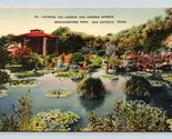 Chinese Tea Garden and Sunken Garden San Antonio Texas TX UNP Linen Post... - $3.91