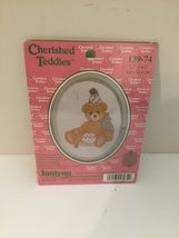 Janlynn Counted Cross Stitch Kit Cherished  Teddies  #139-74 with frame - $4.90