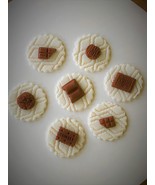 Petite fondant cookies cupcake toppers. 3D, hand crafted, fondant cupcak... - £11.79 GBP+