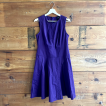 6/8 - Derek Lam $245 Purple Sleeveless Stretch Cotton A Line Dress NEW 1... - £71.94 GBP