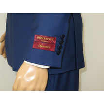 Men Suit BERLUSCONI Turkey 100% Italian Wool 180's Double Breasted #Ber22 Blue image 5