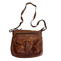 Harbour 2nd Leather Purse Brown Crossbody Distressed Buckle Bag Adjustab... - £39.39 GBP