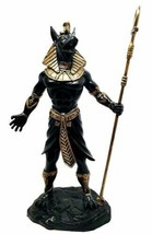 Ebros Egyptian Theme Anubis Holding Staff God of Aferlife &amp; Dead Inpu Statue - £36.07 GBP