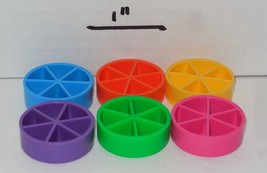 Hasbro Trivial Pursuit Party EDITION Set of 6 wedge holders replacement piece - £3.87 GBP