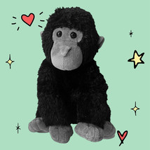 Kohl&#39;s Cares Black Ape Monkey Plush Toy 10 Inches Tall Cuddle Stuffy - $11.00