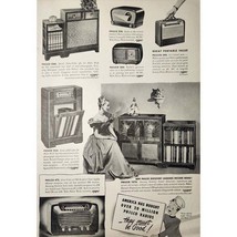 Philco Week Radio Sale Record Player &amp; Radios / Rebel 1947 Vintage Print Ad - £6.97 GBP