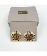 NEW Vintage 1988 Avon Summer Sand Dollar Pierced Round Earrings Gold Ton... - $11.99