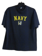 Vintage Champs Navy Football T-Shirt Short Sleeve Large X-Large No Size Tag - $12.99
