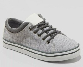 Cat &amp; Jack™ ~ Youth Size 2 ~ Light Gray ~ Walter ~ Lace Up Casual Shoes/Sneakers - £17.83 GBP
