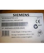 Siemens #6SE6400-0DR00-0AA0 Micromaster 410 DinRail Mtng Kit New (Lot of 3) - $50.00