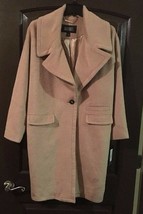 Badgley Mischka Womens Verona Wool blend Coat sz L Nude Camel NEW - £212.48 GBP