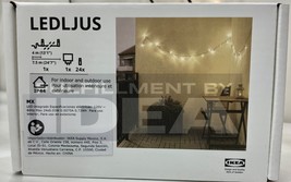 Brand New IKEA LEDLJUS Black Led String Light With 24 Lights 003.574.53 - £36.97 GBP