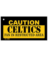 Smart Blonde 1.5 x 3 in. Caution Celtics Fan Area Novelty Metal Key Chain - $30.88 CAD