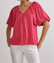 Entro satin bubble sleeve top for women - size M - £25.04 GBP