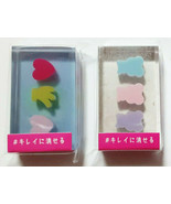 Eraser Cleanness Clear Transparent 2 pieces Cute stationery Super Rare - £13.38 GBP