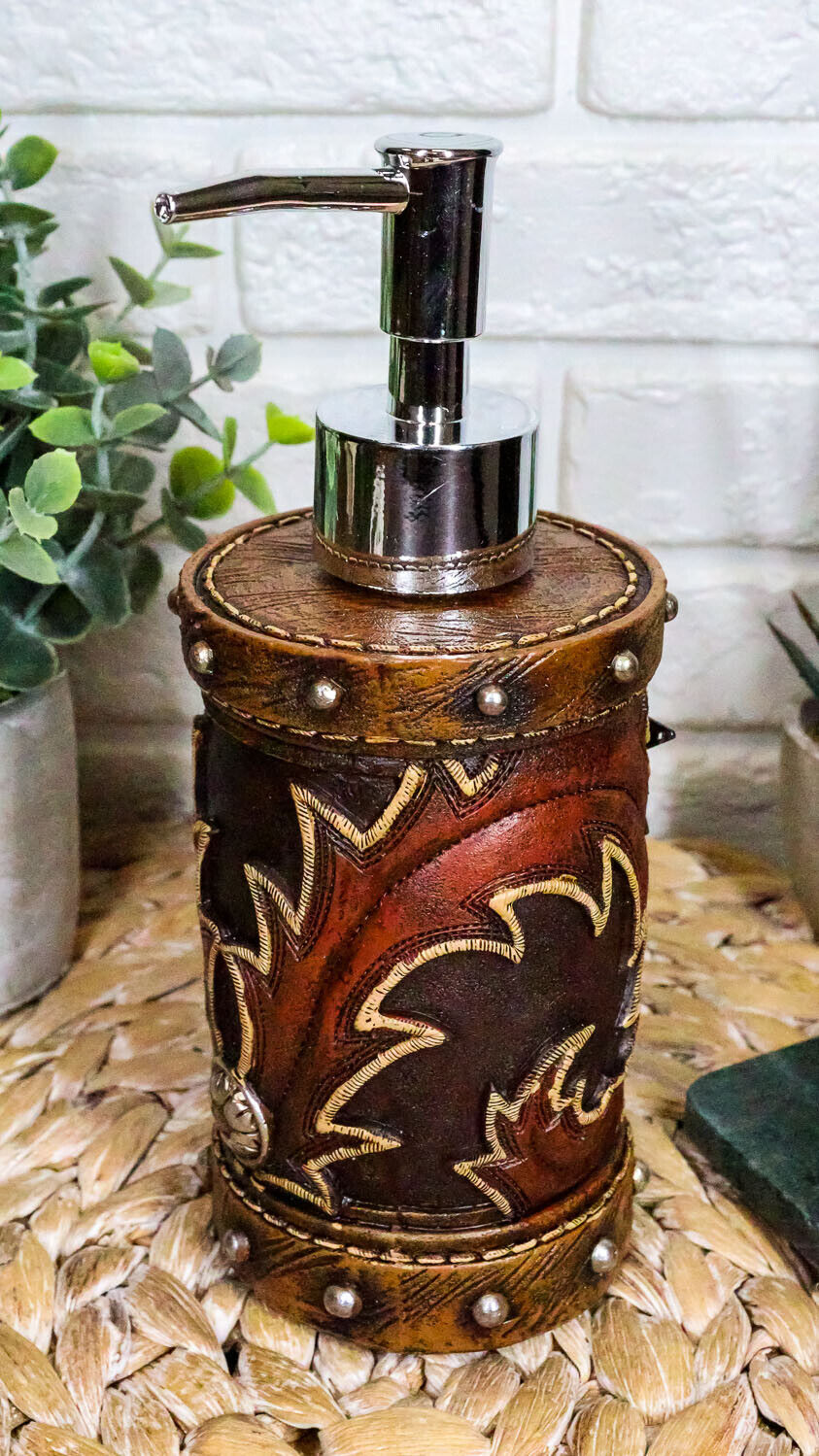 Rustic Western Lone Star Cowboy Country Bootcut Liquid Soap Pump Dispens... - $24.99