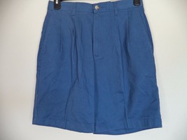 Men&#39;s Blue Covington Pleated Shorts. Size 30. 100% Cotton. - £11.68 GBP