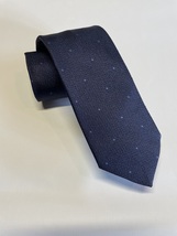 Eton Dot Print Silk Tie, Color Navy - £43.45 GBP