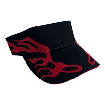 New Black Red Flame Fire Sun Visor Cap Adjustable Skate Curved Biker La Trendy - £8.50 GBP