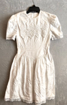 Vintage Jessica McClintock Girls Dress Size 12 white Lace mid length - £32.15 GBP