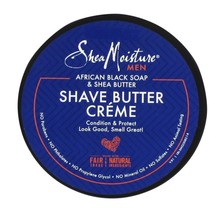 Shea Moisture Men African Black Soap &amp; Shea Butter Shave Butter Creme Cream 6oz - £24.92 GBP