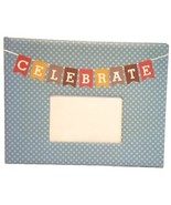 Celebrate Photo Album Scrap Book Blue Polka Dot Party Book Holds 30 4x6&quot;... - $11.30