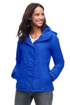 Lands End Women&#39;s Squall Hooded Jacket Electric Blue New - $89.99