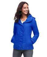Lands End Women&#39;s Squall Hooded Jacket Electric Blue New - $1,716.52 MXN