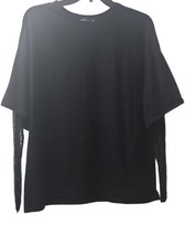 Zara Womens Size 8 Blouse Lacy Sleeves Black - £6.94 GBP