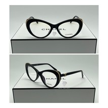 New Chanel Ch3405 c.501 Square Acetate Eyeglasses Black Frame - $279.30
