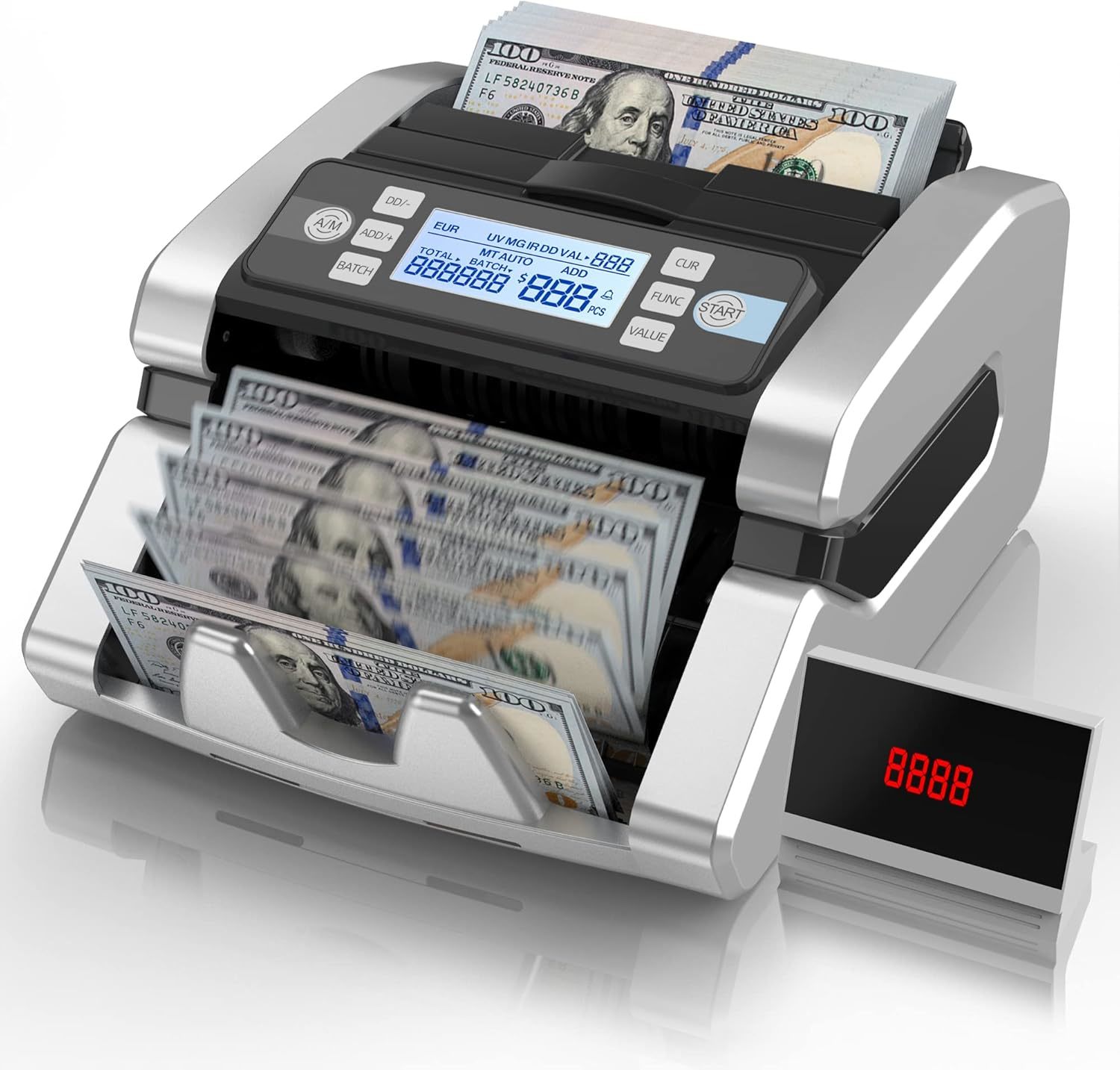 Money Counter Machine, Value Counting, UV/MG/IR/MT/DD Counterfeit Detect... - $230.40