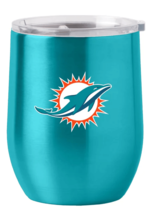 Miami Dolphins Travel Tumbler 16oz Stainless Steel Curved - $66.49