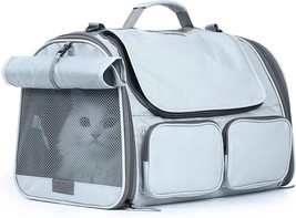 FUKUMARU Cat Carrier Airline Approved, Soft Sided Dog Carrier, Collapsible Cat T - £23.90 GBP