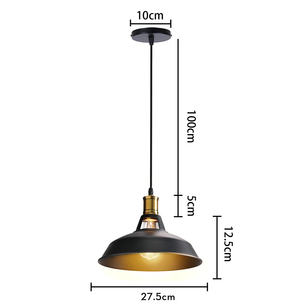 Vintage Pendant Lights Industrial Lamp E27 LED  Restaurant Kitchen Hanging Lamp  - £186.44 GBP