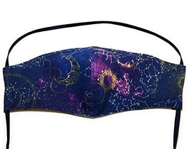 XL XXL Blue Purple Astrology Astronomy Star Moon Sun Face Mask, USA Made... - $15.63