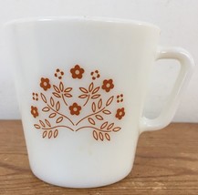 Vtg Pyrex Glass Brown Flower Summer Impressions Coffee Tea Mug Cup Repla... - £19.53 GBP