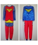 Wonder Woman Size S PJs Footie Pajamas Hero Fleece Long Sleeve WW84 DC C... - £18.60 GBP