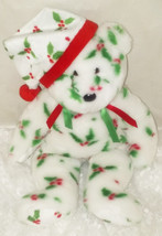 Ty Beanie Buddies Holiday Bear Soft 15&quot; Plush Stuffed 2002 Christmas w/Hat - £11.01 GBP