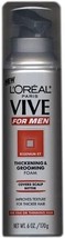 L&#39;oreal Paris Vive For Men Thickening &amp; Grooming Foam 6 Oz. For Thicker Hair - £22.42 GBP