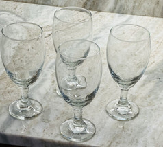 New-Set Of 4 Cristar Clear 16.6oz Water/Wine Stemmed Goblet Glasses-SHIP24HR - $49.38