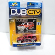 Jada Toys 2003 Hummer H2 Dub City Detailed Collectible Car Red #077 NEW - £17.40 GBP