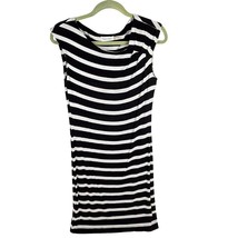 Calvin Klein Cap-Sleeve Sheath Dress Black &amp; White Stripe Women&#39;s Size 4 - $19.80