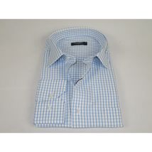 Men's Shirt By CASILA Turkey Cotton Blend Long Sleeves 502050-05 Blue Checker image 3