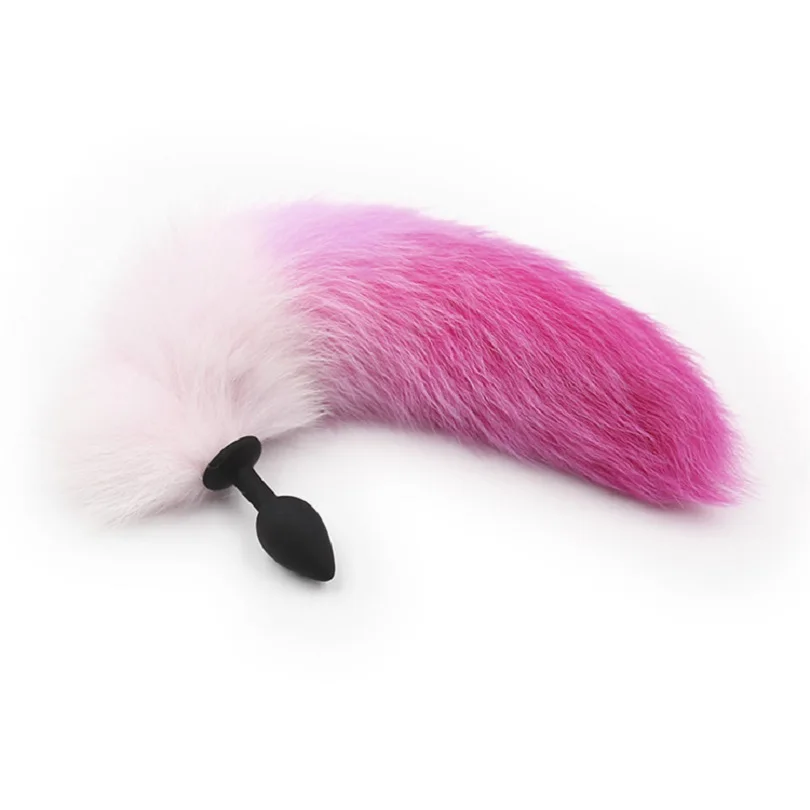 Sporting New silicone black Mature Home Mature pink purple fox tail Toy Home Rol - £23.38 GBP
