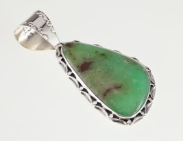 Jay King Dtr Giada Verde Pendente Argento Sterling 63mm Alto - £138.48 GBP