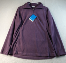 Columbia Sweatshirt 1/4 Zip Womens Size Medium Purple Fleece Long Sleeve NWT - £15.61 GBP