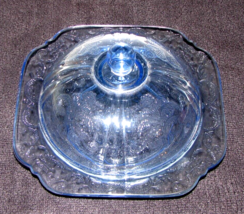 Vtg Indiana Glass Ice Blue Madrid Covered Cheas Ball / Butter Dish Depre... - £19.46 GBP